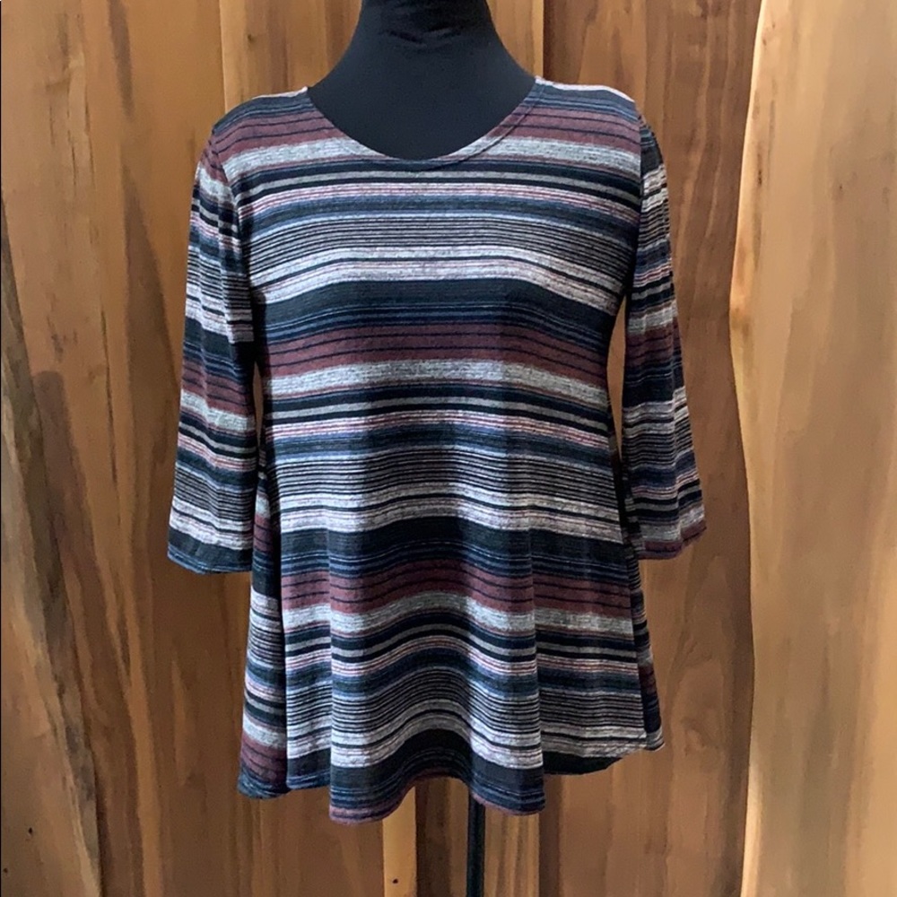 Ivy Greed Women's Brown Striped Summer Sweater, ML